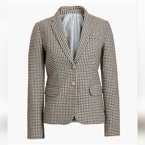 J. Crew Wool Blend Houndstooth Schoolboy Blazer